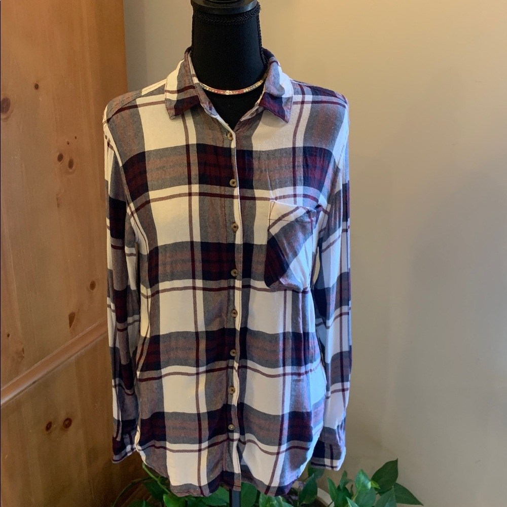 🌹Retro “Garage” Multicolor Plaid Women’s Casual Button Down Shirt